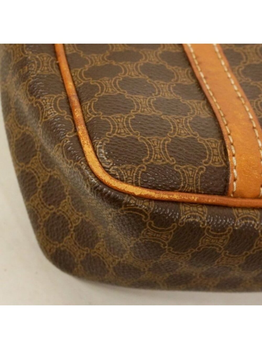 Celine Handbag Macadam Brown Gold - Picture 7 of 10